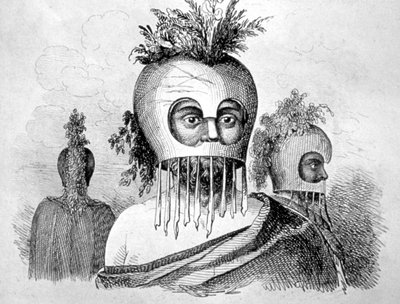Hawaii férfi tökmaszkot viselő, 18. század alkotó: John Webber