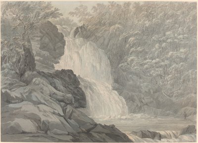Mawddach vízesés Dolgelly közelében alkotó: John Webber