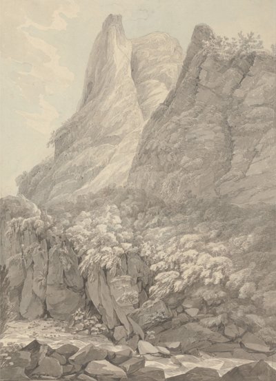 Thurshouse Tor a Manifold folyó felől, Derbyshire alkotó: John Webber