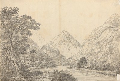 Kilátás az Oheitepeha-öbölben, Otaheitében alkotó: John Webber