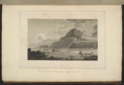 Kilátás a Kerguelen-sziget karácsonyi kikötőjére, 1776. december alkotó: John Webber