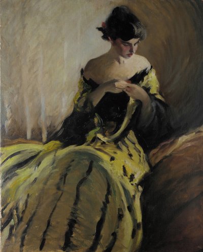 Study in Black and Green Oil Sketch, kb. 1906. alkotó: John White Alexander