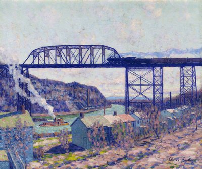 On the Rondout (olaj, vászon) alkotó: John William Bentley