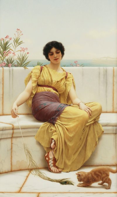 Tétlenség, 1900 alkotó: John William Godward