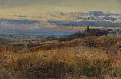 Kukoricatábla naplementekor alkotó: John William Inchbold