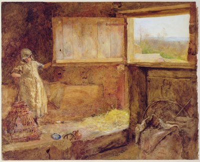 A szénapadlás (akvarell papíron) alkotó: John William North