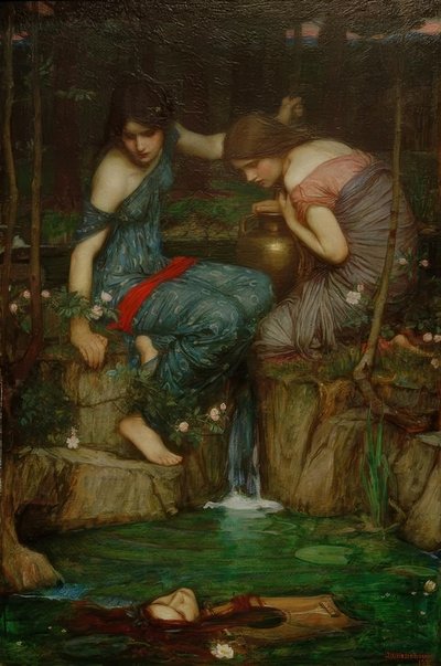 Az Orfeusz fejét megtaláló nimfák alkotó: John William Waterhouse