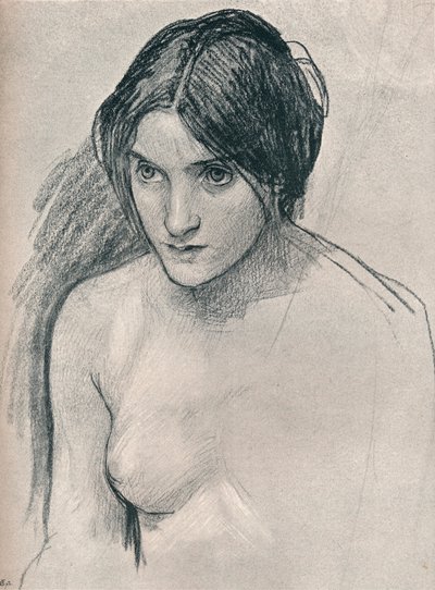Tanulmány a Hylas és a nimfák című festményhez, 1896 alkotó: John William Waterhouse