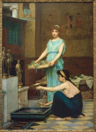 A házi istenek alkotó: John William Waterhouse