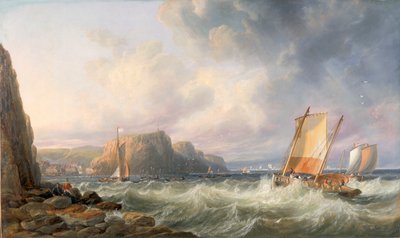 A Yorkshire-parton kívül, Staithes alkotó: John Wilson Carmichael