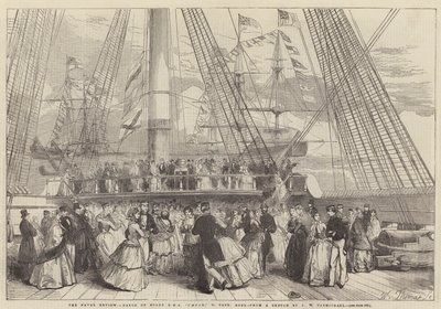 The Naval Review, Dance on Board HMS Caesar, 91, Robb kapitány alkotó: John Wilson Carmichael