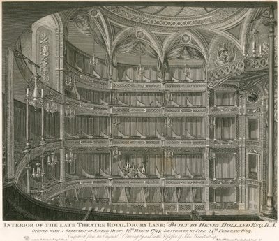 A néhai Theatre Royal belseje, Drury Lane, London alkotó: John Winston