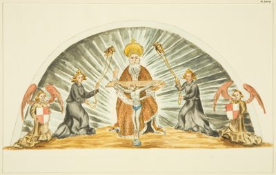 Oltárkép Canynges kápolnájában (ceruza és akvarell papíron) alkotó: John Withers