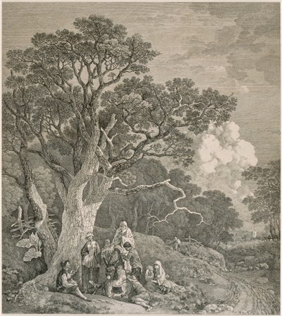 Cigányok egy erdőben, Thomas Gainsborough után, 1740-1780. alkotó: John Wood