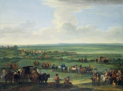 I. György (1660-1727) Newmarketben, 1717. október 4. vagy 5., 1717 körül (olaj, vászon) alkotó: John Wootton