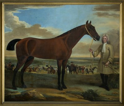 Scarr, egy öbölbeli versenyló, akit kiképzője, A. Scottman tartott alkotó: John Wootton