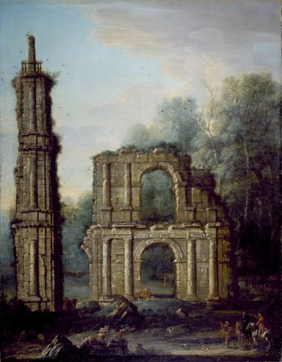 Holdenby kastély romjai, Northamptonshire, 1735-45 körül (olaj, vászon) alkotó: John Wootton