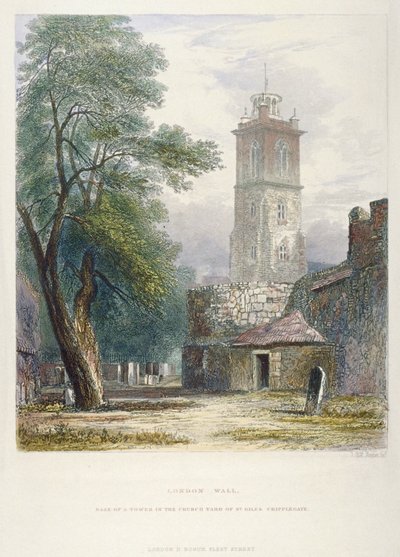 St Giles templom Cripplegate nélkül, London City, 1851 alkotó: John Wykeham Archer