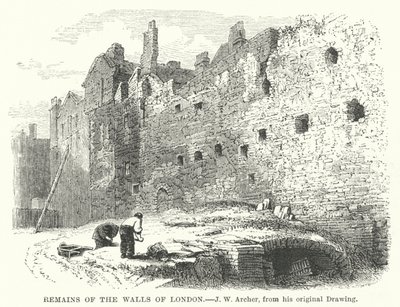 A londoni falak maradványai (metszet) alkotó: John Wykeham Archer