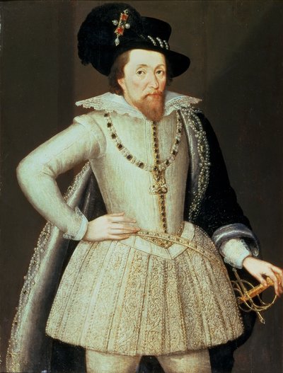 I. James, félalakos portré alkotó: John de Critz