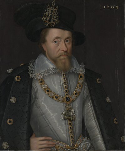 I. Jakab angol és VI. Jakab skót király (1566-1625) alkotó: John de Critz