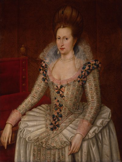 Anna dán királynő, 1605 körül (olaj, panel) alkotó: John de the Elder (attr. to) Critz