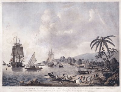 Kilátás a Matavai-öbölre, Tahiti, 1787 alkotó: John the Younger Cleveley