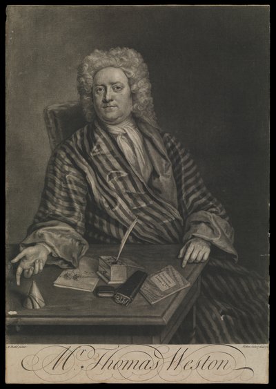 Thomas Weston, 1725 körül (metszet, metszet) alkotó: John the younger Faber