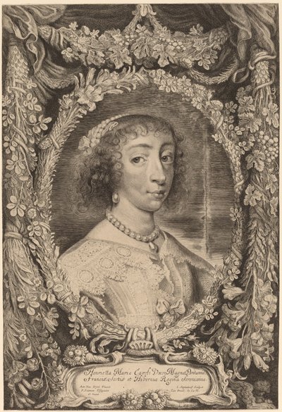 Henrietta Mária, Anglia királynője alkotó: Jonas Suyderhoff after Sir Anthony van Dyck