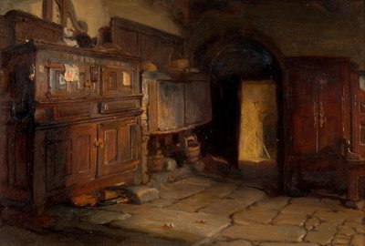 Egy breton házbelső, 1887. alkotó: Jonathon Pratt
