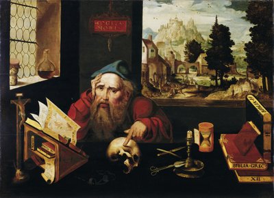 Szent Jeromos cellájában, 1520-as évek alkotó: Joos van Cleve
