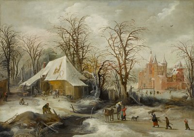 Téli táj, 1625-1630 körül (olaj, vászon) alkotó: Joos or Josse de The Younger Momper