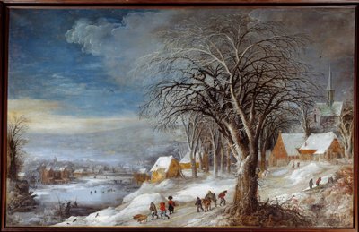 Téli táj. Josse II Momper festménye (1564-1635) Ec. Nagyzolás. alkotó: Joos or Josse de The Younger Momper