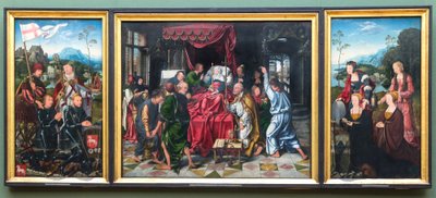 Mária halálának oltárképe alkotó: Joos van Cleve