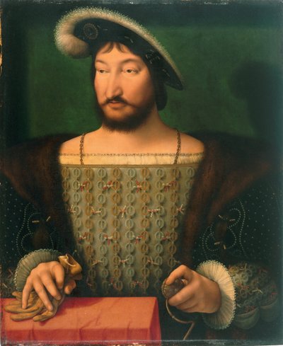 I. Ferenc francia király portréja alkotó: Joos van Cleve