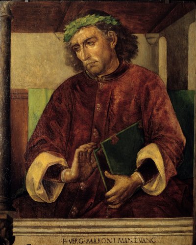 Vergilius (Virgilio, ie 70-19) római költő és író portréja. Just Gent festménye (1435-1480) Ec. Nagyzolás alkotó: Joos van Gent (fl.1460-75)