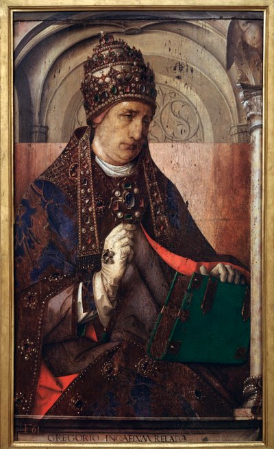 I. Gergely pápa portréja, 1435-75 körül alkotó: Joos van Gent