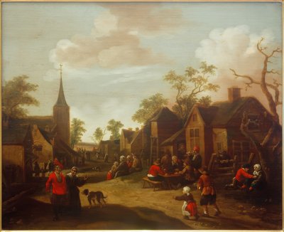 Forgalmas falusi utca alkotó: Joost Cornelisz. Droochsloot