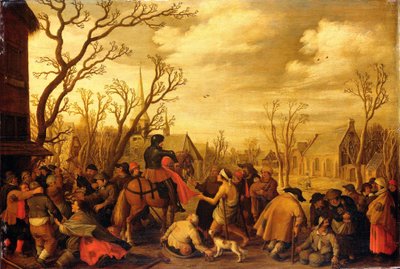 Szent Márton levágta köpenyének egy részét egy koldusért alkotó: Joost Cornelisz Droochsloot