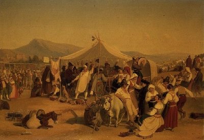 Vásár a római Campagna-ban alkotó: Jorgen Valentin Sonne