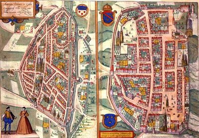 Chartres és Dunois térképei, Georg Braun (1541-1622) és Frans Hogenberg (1535-90) 