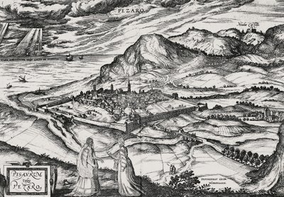 Pesaro városa, Joris Hoefnagel (1542-1601) metszete. alkotó: Joris Hoefnagel
