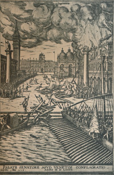 A Dózsa-palota felgyújtása, 1578, 1925. alkotó: Joris Hoefnagel
