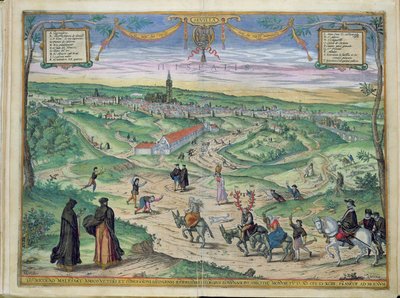 Sevilla városterve, Georg Braun (1541-1622) és Frans Hogenberg (1535-90) „Civitates Orbis Terrarum” című művéből, 1593 (részletekért lásd: 202049) alkotó: Joris Hoefnagel
