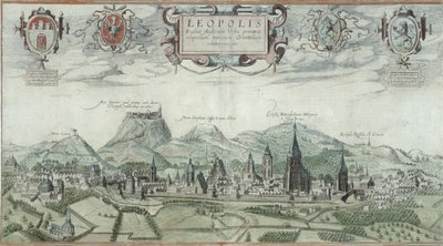 Leopolis látképe Georg Braun (1541-1622) és Frans Hogenberg (1535-90) "Civitates Orbis Terrarum" című művéből. alkotó: Joris Hoefnagel