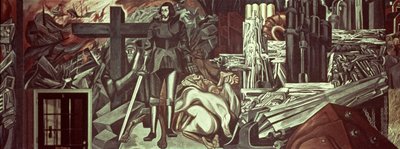 Cortez és a kereszt, Az amerikai civilizáció eposzából alkotó: José Clemente Orozco