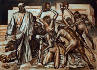 Szent István vértanúsága alkotó: José Clemente Orozco