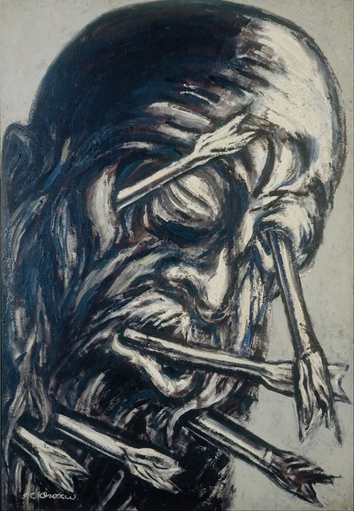 Fej Pierced with Arrows, a Los teules sorozatból alkotó: José Clemente Orozco