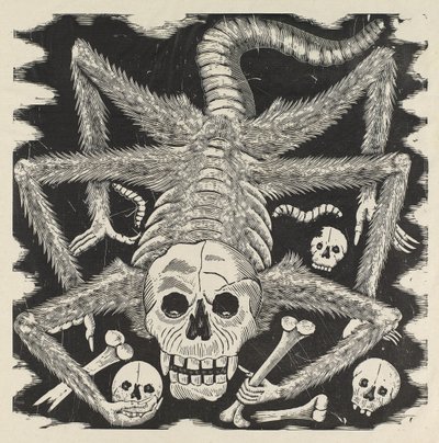 Calavera huertista, 1914 körül, nyomtatva 1930 (fotó-domborműves metszet) alkotó: José Guadalupe Posada
