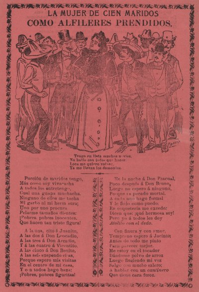 A száz férj asszonya – Mint Pins on alkotó: José Guadalupe Posada